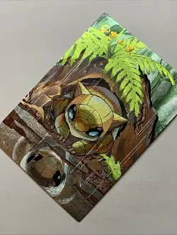 Sandshrew Armadillo Pokemon 27 Foil Holo Card Anime Rare Full Art Arcade Pokedex - Image 3