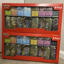 Costco Pokemon Prismatic Evolutions 16 Mini-Tins with Promo Cards Sealed - Image 1