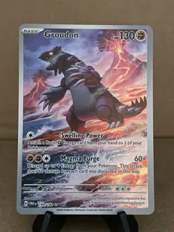 2023 Pokemon TCG Groudon Paradox Rift Illustration Rare Card 199/182 - Image 1