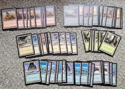 MTG Lot Of 68 Tempest Basic Lands Magic Swamp Mountain Forest Plains Island - Image 1