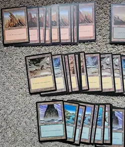 MTG Lot Of 68 Tempest Basic Lands Magic Swamp Mountain Forest Plains Island - Image 3