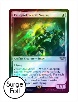 1x Canoptek Scarab Swarm, Surge Foil, Warhammer 40K, Magic MTG NM - Image 1
