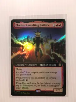 MTG Electro, Assaulting Battery - Extended Art Foil Magic Marvel Spider-Man - Image 1
