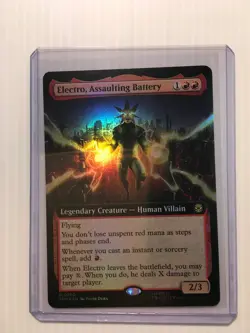 MTG Electro, Assaulting Battery - Extended Art Foil Magic Marvel Spider-Man - Image 3