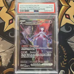 2025 POKEMON DRI EN-DESTINED RIVALS #231 TEAM ROCKET'S MEWTWO EX PSA 10 - Image 1