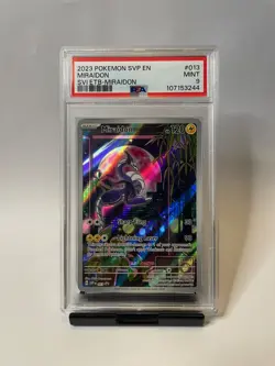 Pokemon Miraidon 013 Scarlet Violet ETB Promo Graded PSA 9 Mint - Image 1