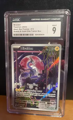 CGC 9 Pokemon TCG Miraidon Svp Black Star Promos Svp013 Holo Promo Promo Graded - Image 1