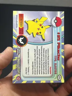 Pokemon TV Animation Topps Chrome Series 1 Pikachu #25 - Image 3