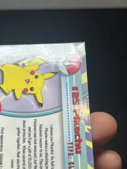 Pokemon TV Animation Topps Chrome Series 1 Pikachu #25 - Image 4