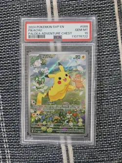 Pokemon Pikachu Paldea Adventure Chest Promo SVP EN 088 PSA 10 Gem Mint - Image 1