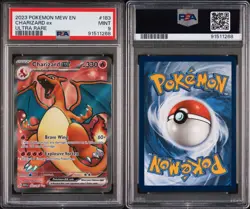 PSA9 MINT Pokemon Mew 151 Charizard EX 183/168 Full Art Ultra Rare English EN - Image 3