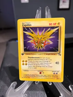 Pokemon - 1st Edition Zapdos 1999 WOTC Fossil 30/62 NM-Mint - Image 1
