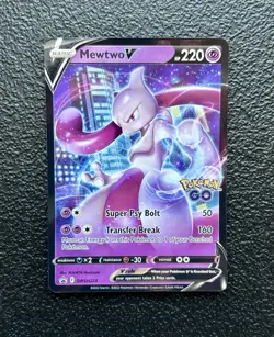 Pokemon TCG - Mewtwo V - SWSH223 - Black Star Promo Holo Stamped - Pokemon Go - Image 1