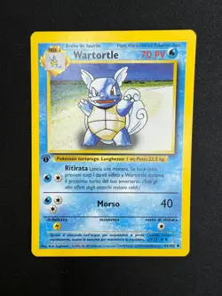 Pokemon Wartortle 42/102 Set Base Prima Edizione Wizards ITA Carte Vintage - Image 1