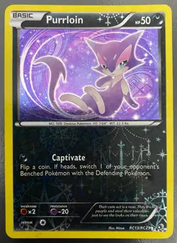 Purrloin RC13/RC25 Holo Legendary Treasures Radiant Collection MP | Pokemon TCG - Image 1