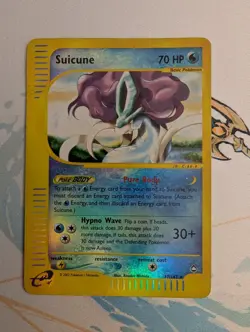 Pokemon Suicune 37/147 Aquapolis Reverse Holo DAMAGED Fast Free Ship - Image 1