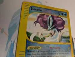 Pokemon Suicune 37/147 Aquapolis Reverse Holo DAMAGED Fast Free Ship - Image 2