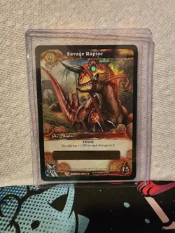 World of Warcraft TCG Savage Raptor Unscratched Loot Card - Image 1