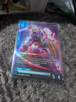 GUNDAM CARD GAME UNICORN GUNDAM (DESTROY MODE) GD01-002 LR FOIL NEWTYPE RISING - Image 1
