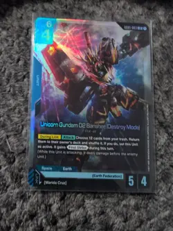 Gundam Card Game GD01 Newtype Rising GD01-003 LR Unicorn Gundam 02 Banshee - Image 1