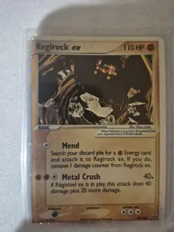 Pokemon TCG Regirock EX Holo Ultra Rare Card EX Emerald NM - Image 1