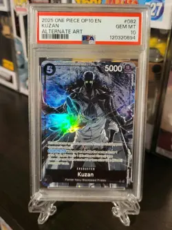 2023 One Piece OP10 082 EN English Kuzan Alternate Art Card PSA GEM MT 10 - Image 1