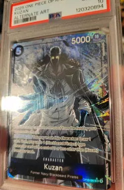 2023 One Piece OP10 082 EN English Kuzan Alternate Art Card PSA GEM MT 10 - Image 3