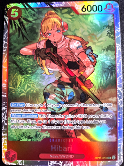 Hibari OP11-010 SR ONE PIECE Tcg Card Game NM RED - Image 1