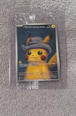 Pokemon x Van Gogh: Pikachu with Grey Felt Hat SVP 085 Promo Card Sealed - Image 2