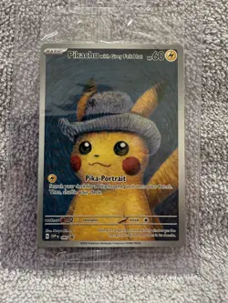 Pokemon x Van Gogh: Pikachu with Grey Felt Hat SVP 085 Promo Card Sealed - Image 3