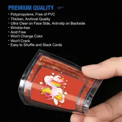 Transparent Card Sleeves | Clear Protector Covers for Pokemon, Trading c - Image 1