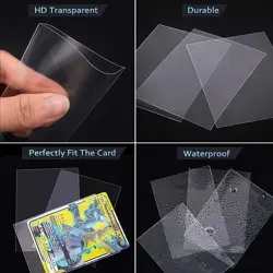 Transparent Card Sleeves | Clear Protector Covers for Pokemon, Trading c - Image 2