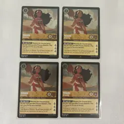 4x Lorcana Disney 14/204 Moana Cold Foil Rare Card First Chapter Playset x4 TCG - Image 1