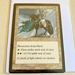 MTG Magic The Gathering - Order of the White Shield - Oversized 6x9 Aut Season - Image 1