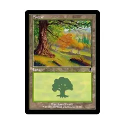 WOTC MtG Odyssey Forest #349 (C) (Foil) EX - Image 1