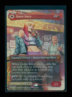 MTG Marvel's Spider-Man GWEN STACY Legendary Creature BORDERLESS FOIL - Image 1