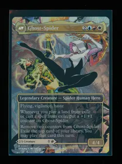 MTG Marvel's Spider-Man GWEN STACY Legendary Creature BORDERLESS FOIL - Image 2