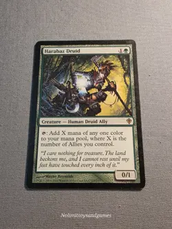 MTG Worldwake Harabaz Druid #105 Rare Magic The Gathering Free Shipping - Image 1