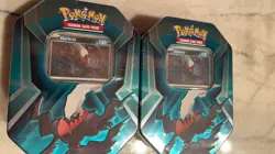 2x Pokemon TCG Triple Whammy Collector's Tin Darkrai Tin Sealed - Image 1