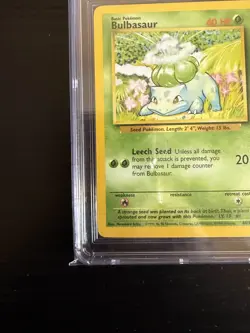 1999 Pokemon Bulbasaur Base Set Unlimited 44/102 CGC 8.5 NM/Mint+ - Image 5