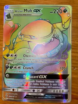 2017 Pokemon Sun & Moon Burning Shadows 157 Full Art/Alolan Muk GX Secret - Image 1