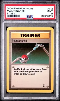 2000 POKEMON GAME BASE II #112 MAINTENANCE !POP 20! PSA MINT 9 - Image 1