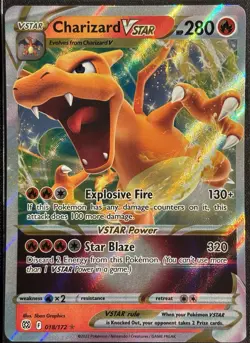 Charizard VSTAR 018/172 - Sword & Shield Brilliant Stars Pokemon TCG - NM Card - Image 1
