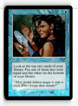 MTG Foil Sleight of Hand - 7th Edition Moderately Played English - Image 1