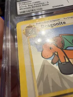 1999 Pokemon Dragonite Black Star Movie Promo 5 CGC 9 - Image 3