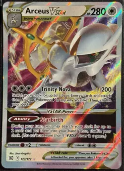 Arceus Vstar 123/172 - Pokemon TCG Sword & Shield Brilliant Stars Ultra Rare- NM - Image 1