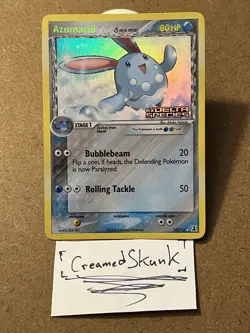 Pokemon TCG Azumarill (Delta) EX Delta Species 19/113 Reverse Holo Rare - Image 1
