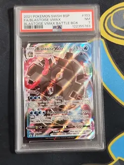 2021 Pokemon SWSH Blastoise VMAX Battle Box Promo #103 PSA 7 - Image 1