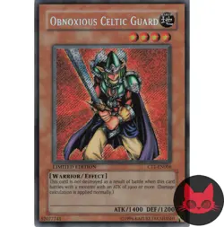 Yugioh Obnoxious Celtic Guard CT1-EN006 Secret Rare Limited Edition NM - Image 1