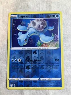 Pokemon TCG Lapras Reverse Holo Card 031/172 Rare NM Condition - Image 1